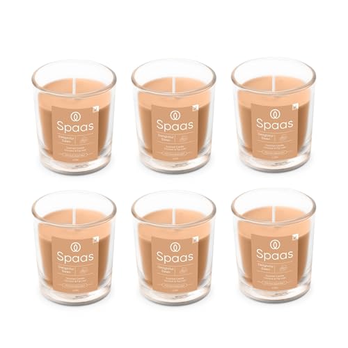 Spaas 6X Scented Candle 25h, Delightful Dawn, Terracotta Orange