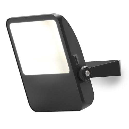 4lite Motion Sensor Floodlight (Black) IP65 Rated Compact LED Integrated 30W Flood Light - 4L2/1006-4Yr Guarantee