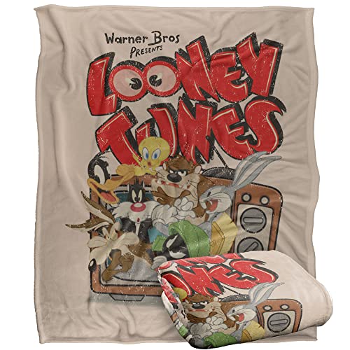 LOONEY TUNES Blanket, 152 x 127 cm, Saturday Mornings Silky Touch Super Soft Throw