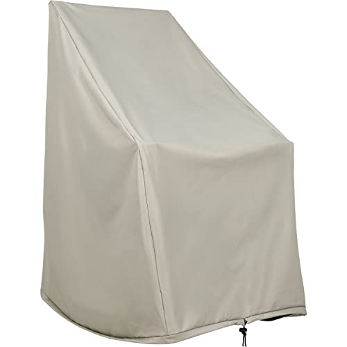 SHINE Company Weatherproof Outdoor Rocking Chair Cover, 100% Woven Polyester, Elastic Cord with Toggle, Gray