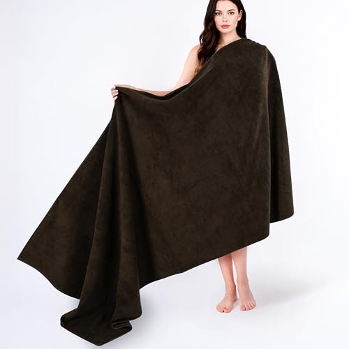 Cotton Paradise Oversized 40x80 Brown Bath Sheet, 100% Cotton Jumbo Large Bath Towel