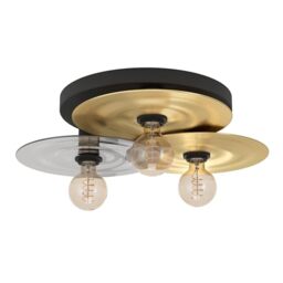 Eglo Ceiling Light Fixture Lintmill, Decorative 3-Light Flush Mount lamp
