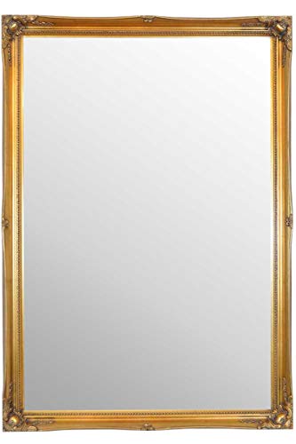 3Ft4 X 2Ft4 102cm X 72cm Large Gold Antique Style Ornate Wall Big Mirror Bargain
