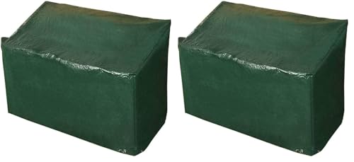 Ram® Heavy Duty 3 Seater Waterproof Outdoor Garden Bench Cover with Corner Eyelets and Securing Ropes – Suitable for Benches up to 160cm (Bench Cover) (Pack of 2)