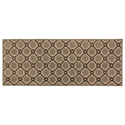 JVL 07-799BR Florance Machine Washable Large Entrance Runner Mat, Polypropylene/Latex, Brown, 150 x 57 x 1.2 cm
