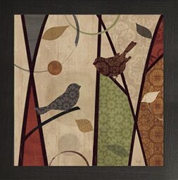 Frame Company Watson Range Pieces of Nature II Spice by Veronique Charron, Photo Frame - 5 x 5 Inches, Black