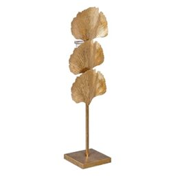 Candle Holder 19 x 14 x 63 cm Gold Glass Metal