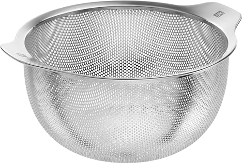 ZWILLING Table Colander for Kitchen, Ø 24 cm, Sieve with 2 Handles, Dishwasher-Safe, 18/10 Stainless Steel, Silver