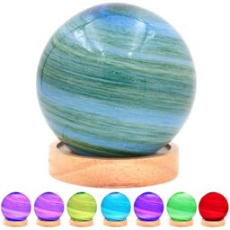 Lesser & Pavey Led Cosmic Planet GreenDecor Table Lamp 12cm