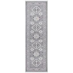 Nouristan Saricha Belutsch Oriental Short Pile Rug Stone Grey 80 x 250 cm
