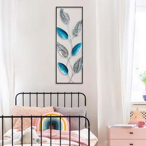 Handmade Decorative Metal Wall Accessory, 32 x 90 cm, 100% Metal (1.5 mm), Unique Hand-Painted Design, Perfect for Home Decor and Personal Touch