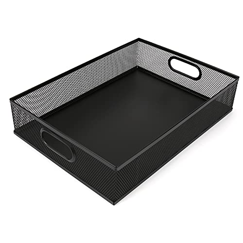 EsOfficce Desk Drawer Organizer, Mesh Desk Organizer Tray, Officce File Organizer, High-grade Metal Desk Organizer Storage Basket,Multi-use Large Storage Box Set for Office Home Supplies,13 x 9 inches