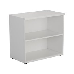 Office Hippo Heavy Duty Bookcase, Robust Book Case, Storage Unit with 1 Adjustable Shelf & Adjustable Feet, Stable Home Office Furniture, Simple to Assemble - White
