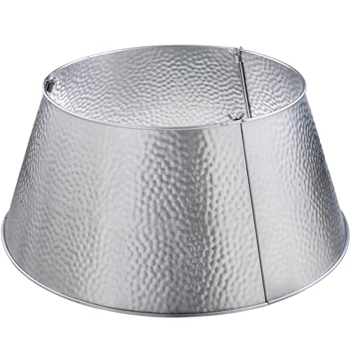 WeRChristmas Metal Christmas Tree Collar, Silver, 55 cm