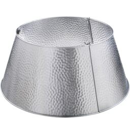 WeRChristmas Metal Christmas Tree Collar, Silver, 55 cm