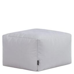 Bean Bag Bazaar Outdoor Bean Bag Footstool with Filling Included, Grey