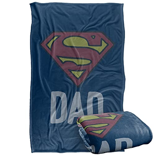SUPERMAN Shield Dad Silky Touch Super Soft Throw Blanket 91 x 147 Cm