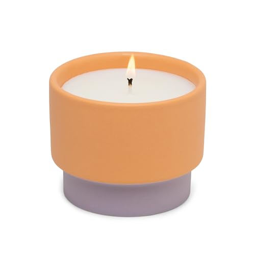 Paddywax Scented Candles Colour Block Collection Candle in Reusable Ceramic Jar, 170 Grams, Violet & Vanilla