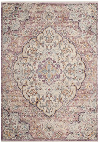 Safavieh Traditional Indoor Woven Rectangle Area Rug, Illusion Collection, ILL711, in Cream / Rose, 91 X 152 cm for Living Room, Bedroom or Any Indoor Space