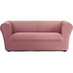 ECOMMERC3 - Sofa Cover Size 2 Seater Bi-elastic Super Elastic Chester and Klippan Sofas - Pink Sofa Cover Protector Anti-Wear Breathable, Maximum Fit with Gripping Foams and Rubber Bands