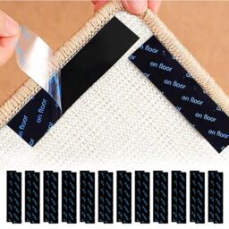 Muexoee Pack Of 24 Reusable Anti-Slip Rug Grippers - Multi-Purpose Washable Carpet Tape & Grippers For Laminate/Wooden Floors, Fits All Kinds Of Rugs & Carpet