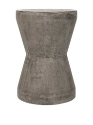 SAFAVIEH Modern Outdoor Cement Stool, in Dark Grey, 31 X 31 X 43.94