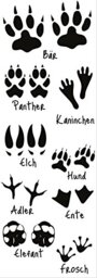 Plage Vinyl Wall Sticker Footprints, Black, 68 X 100 X 24 Cm