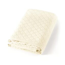 Pure Cotton 1-Piece Jacquard Combed Cotton Bath Towel 570 GSM – Oeko-TEX Certified – Washable at 40°C – Absorbent Bath Towel 90 x 180 cm – Ivory