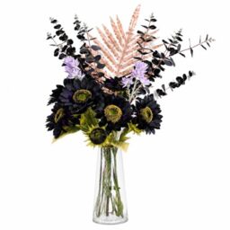 Leaf Design Artificial Flower Display with Vase