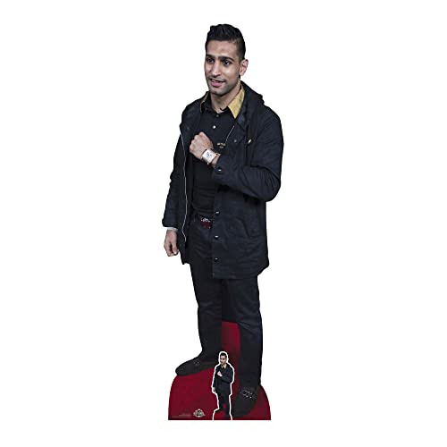 Star Cutouts CS985 Amir Khan Cardboard Cutout with Mini - Free Standing, Quick Set Up, Boxing parties and fan gifts