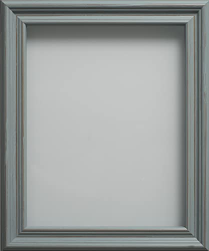 Frame Company Campbell Rustic Blue 18x14 Photo Frame, Real Glass - Fits a 18x14 image, Frame size 18x14, Overall approx 19.9x15.9, Real Glass Front