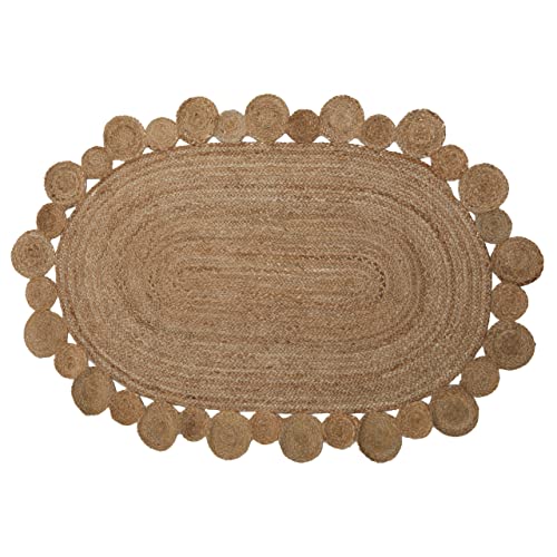 Premier Housewares Oval Rug//Bedroom Rug/Rugs For Bedroom/Kids Rug/Children Bedroom/Bedroom Rugs/Rugs for Kids Room/Bedrooms/ W170 x D120 x H1cm