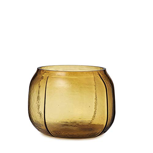 Norman Copenhagen Step Vase, Glass, Brown, 16 x 22 x 19.5 x 16.5 cm