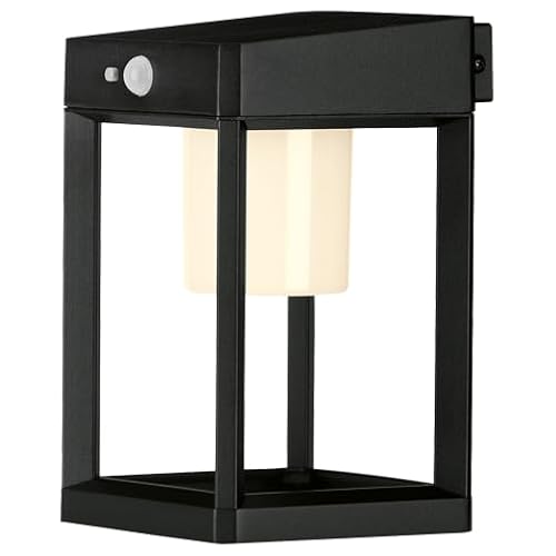 4lite Antheia Outdoor Solar Wall Lantern (Anthracite) 300lm Warm White IP54 Rated Solar Lantern Wall Mounted Light - 4L2/6021-4Yr Guarantee