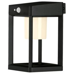 4lite Antheia Outdoor Solar Wall Lantern (Anthracite) 300lm Warm White IP54 Rated Solar Lantern Wall Mounted Light - 4L2/6021-4Yr Guarantee