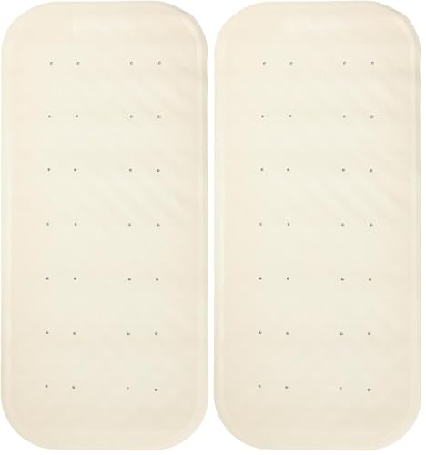 "Homecraft Safety Bathroom Mat – Large Non Slip Shower & Bathtub Mat with Suction Cups and Drainage Holes – Slip Resistant Bathing Aid for Elderly, Disabled & Family Use – 30"" x 13.75"", White"
