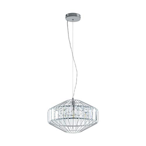 EGLO Pedrola Pendant Light, Steel, 60 W, Chrome