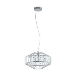 EGLO Pedrola Pendant Light, Steel, 60 W, Chrome