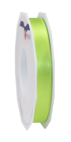 PR??SENT C.E. Pattberg SATIN light green gift ribbon, 27 yards for Wrapping Gifts, 0.59 inches width, Ribbon for Decorating & Crafting, Decorative Ribbon for Gifts, for every occasion