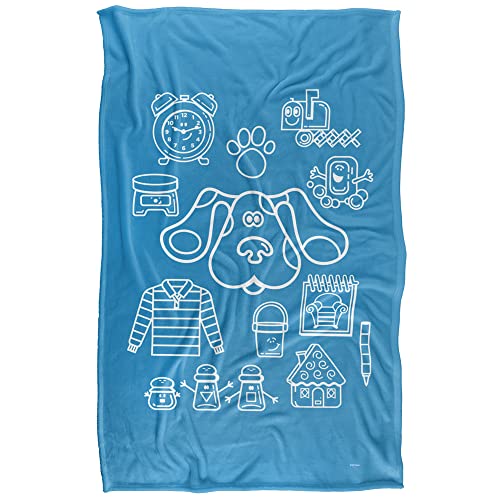 Blues Clues Icon Collage Silky Touch Super Soft Throw Blanket 91 x 147 Cm