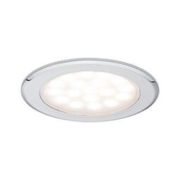 Paulmann 99920 LED Furniture luminaire recessed luminaire Round incl. 2x2.5 watt Cabinet luminaire Chrome Cabinet Light Aluminium, Plastic Kitchen lamp 3000 K