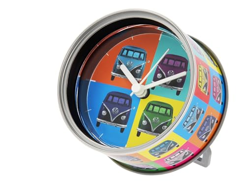 BRISA VW Collection - Volkswagen Table Clock, Magnet Clock, MyClock also customizable, Photo Gift in T1 Bus Campervan Design (Bus fronts/Multicolor)