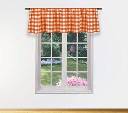 Duck River Textile Kitchen Valance, Orange, 58x15