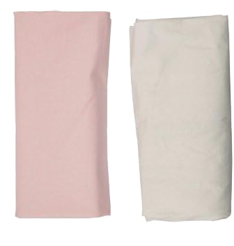 Ti Tin Pack of 2 Fitted Sheets for Cot, 100% Cotton in White, Adjustable with Elastic Band, 60 x 120 cm