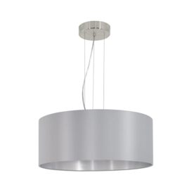 Eglo Pendant Lamp Maserlo, 3-Light Textile Pendant Light