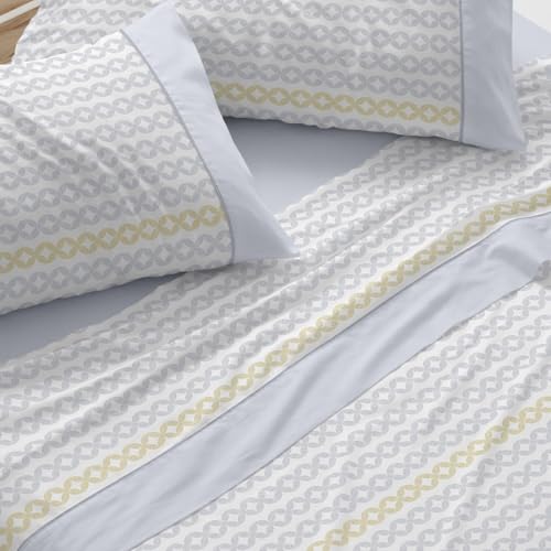Burrito Blanco - Bedding Set - Bed 135 cm Design 542 - Color Blue (135 x 190/200 cm.)