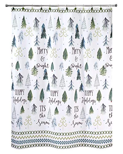 "Avanti Linens Christmas Trees Collection, Polyester, Multi Color, 72"" W x 72"" L (Pack of 1)"