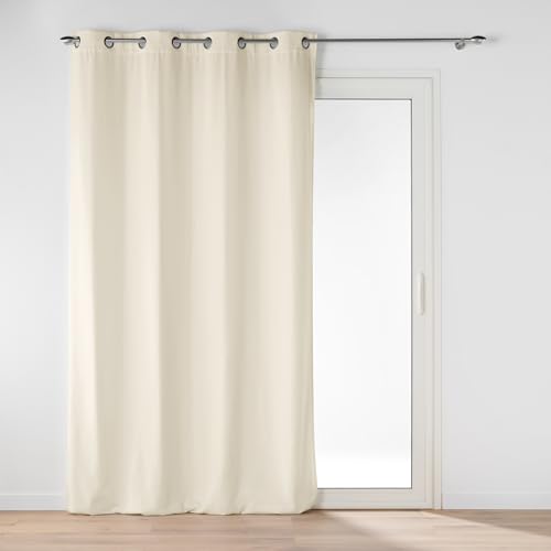 Douceur d'Intérieur Curtain, Polyester, Natural, 135 x 260 cm
