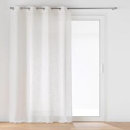 Douceur d'Intérieur, Eyelet Curtain 140 x 240 cm Cloris Natural Linen Look