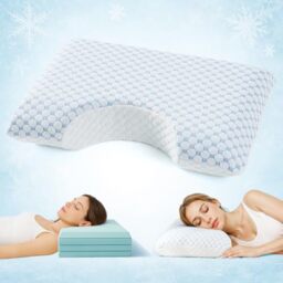 USlixury Adjustable Side Sleeper Pillow - 4 Heights Memory Foam Pillow, Cervical Pillow for Neck Pain, Neck Support for Back, Stomach, Side Sleepers
